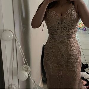 Light pink/rose gold formal dress